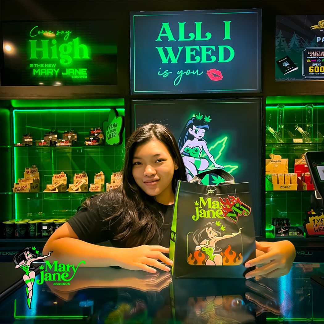 attractive budtender at mary jane store bangkok